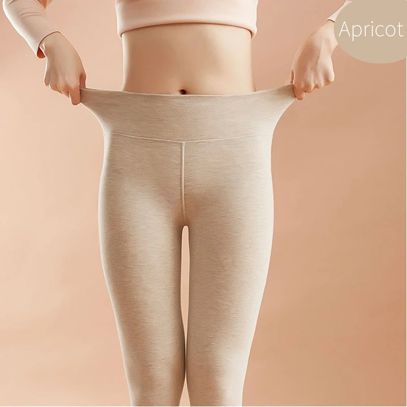 Women High Waist Leggings Warm Plus Velvet Leggings Winter Tights High Flexibility Comfortable Leggings Thick Velvet Pants