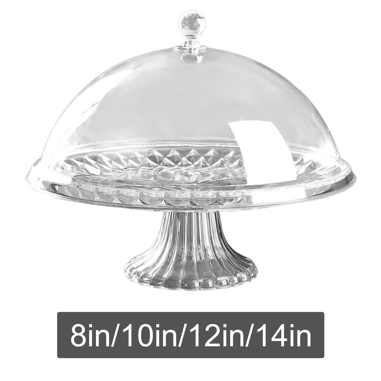 Cake Plate with Lid Round Shape Drop Resistant Practical Protective Transparent Visible Cake Stand for Kitchens Cake Tray Snack