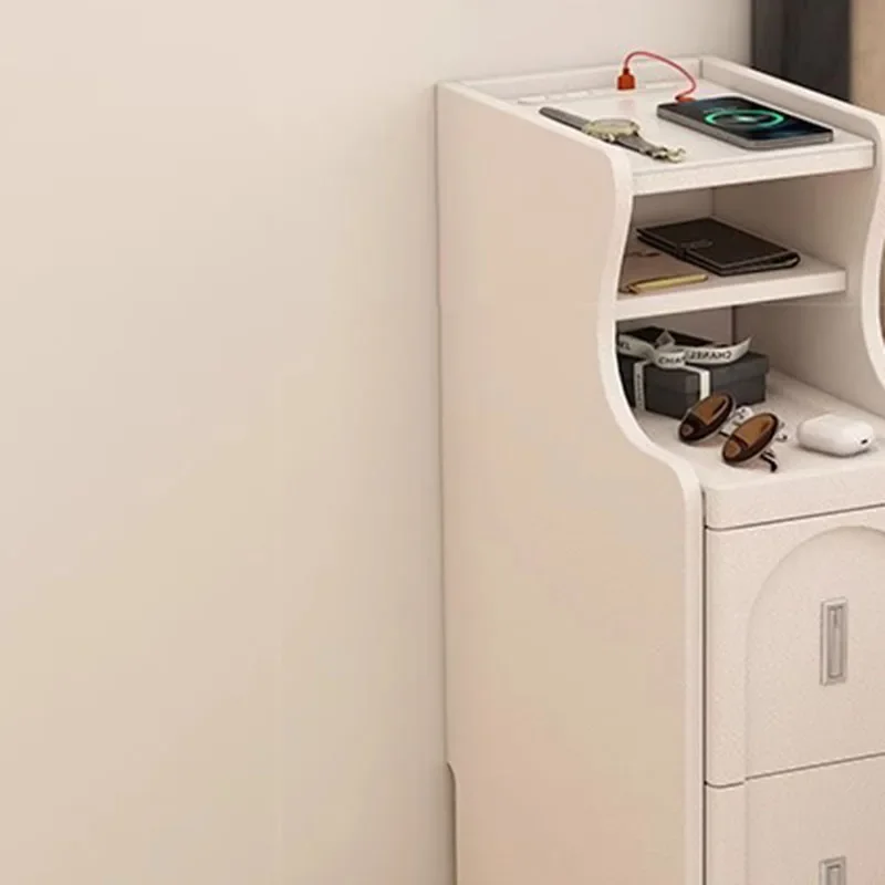 Storage Kids Nightstand Table Minimal Item Modern Drawers Bedsides Table Narrow Space Mesa De Cabeceira Bedrooms Furniture