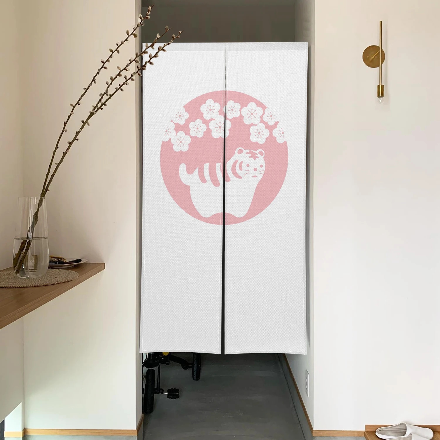 Colorful Texture Rainbow Japanese Door Curtain Bedroom Living Room Partition Entrance Hanging Blackout Half Curtain Noren 6