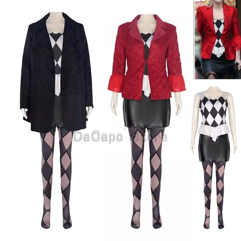 

Harlequin Lady Women Joker Clown Gaga Cosplay Costume Harle Quin Women Outfit 2024 New Film Halloween Canarval Cosplay Suit