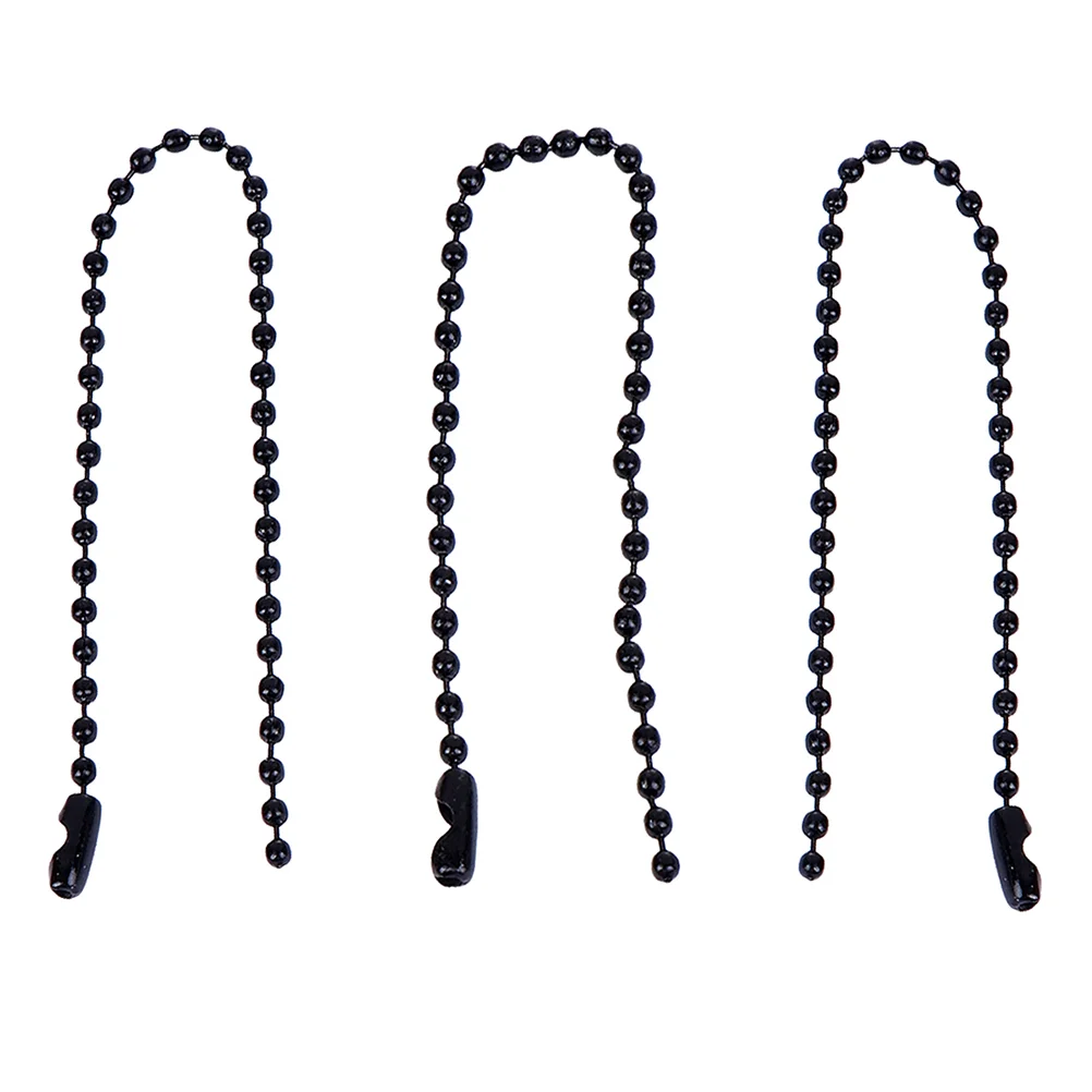 

Ball Bead Chain Black Bead Connector Clasp Iron Dog Tag Chain Round Ball Chain Beaded Necklace Chain Ball Chain Connectors Diy
