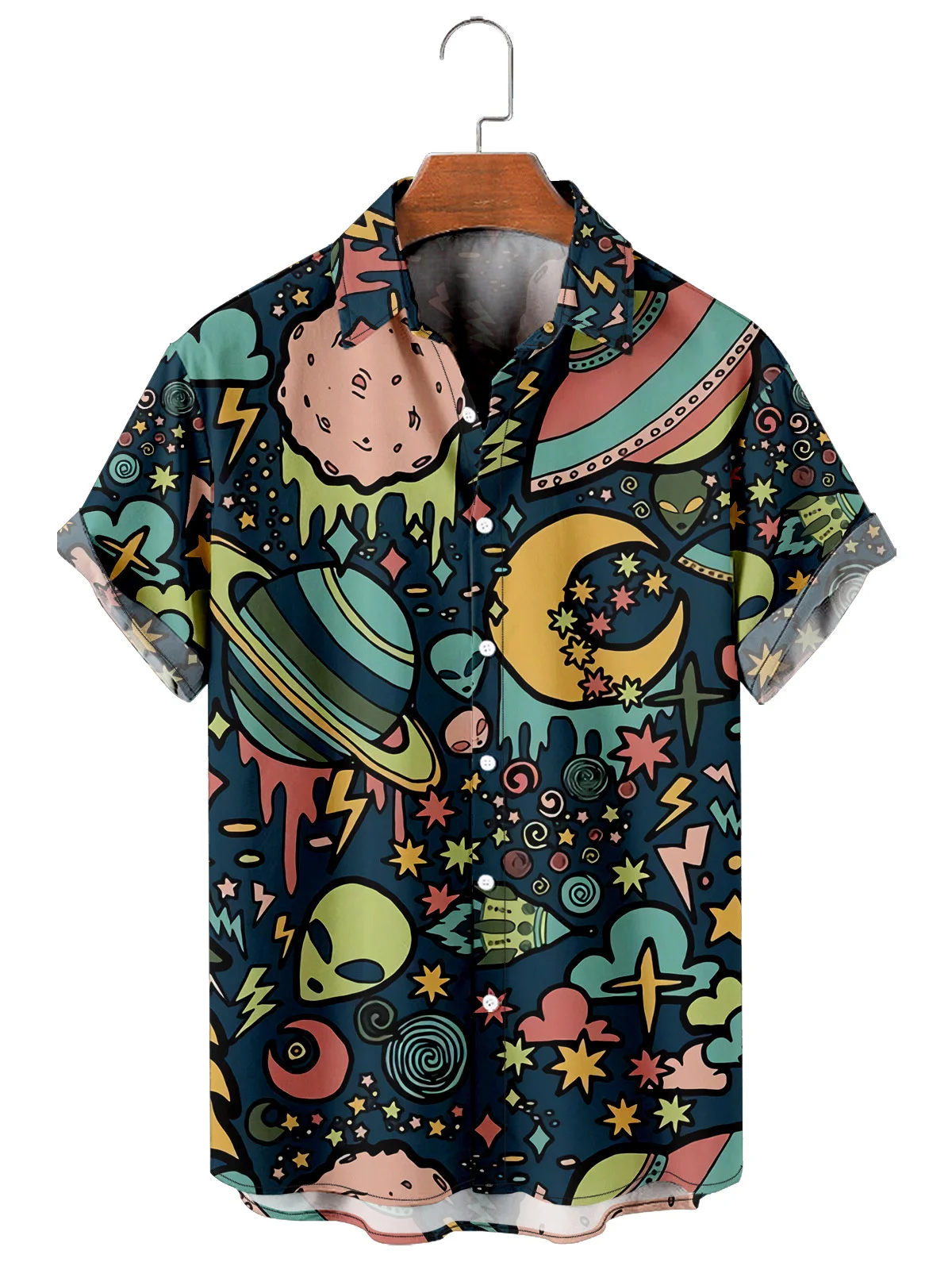 2022 Men's Shirts Short Sleeve Lapel Stars 3D Printed Harajuku Cartoon Shirts Hawaiian Men's Shirts summer men s hawaiian set cashew floral 3d printed lapel button shirt beach shorts suit hip hop streetwear casual couple outfits