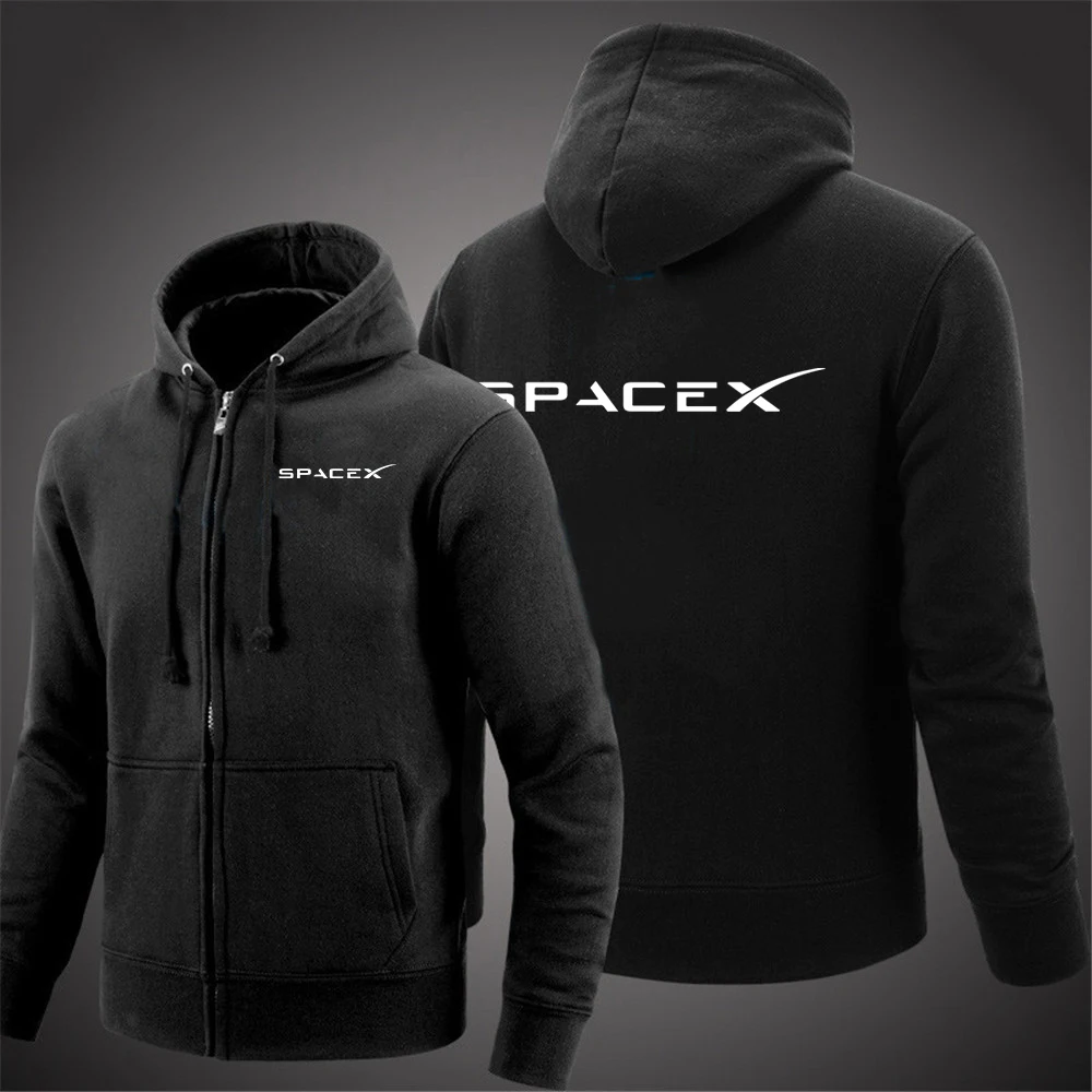 

Новинка 2023, мужская демисезонная повседневная куртка SpaceX Space X Logo, ранняя модель, колледж в стиле харадзюку, свитшоты в стиле хип-хоп