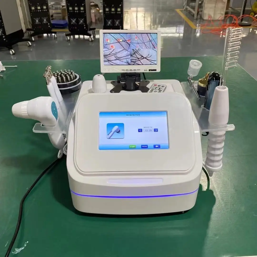 Dispositivo 7 in 1 ad Alta Frequenza per Analisi dei Follicoli Capillari, Trattamento del Cuoio Capelluto, Massaggio e Ricrescita dei Capelli - immagine 6