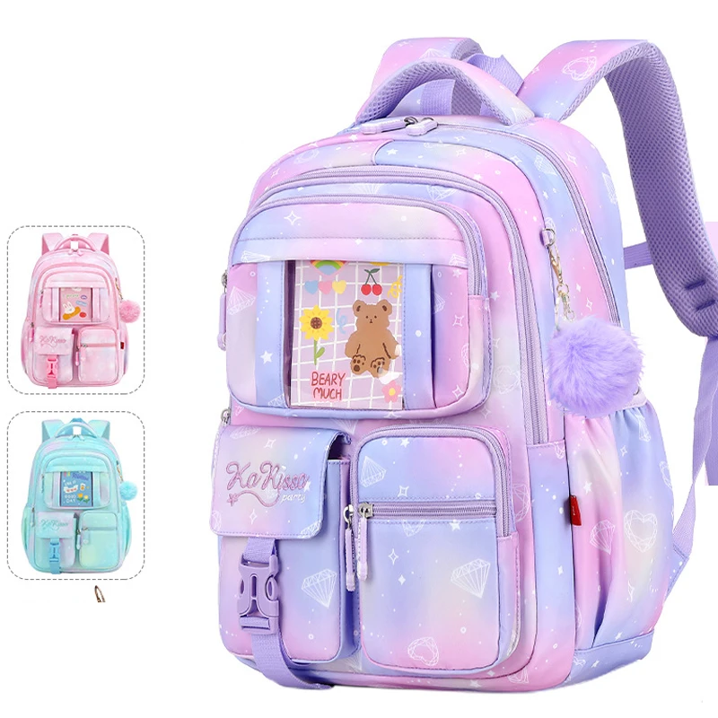 Top Quality School Backpack for Girls with Chest Buckle Kids Bookbag for Elementary School Water Resistant School Bag Mochilas - 6