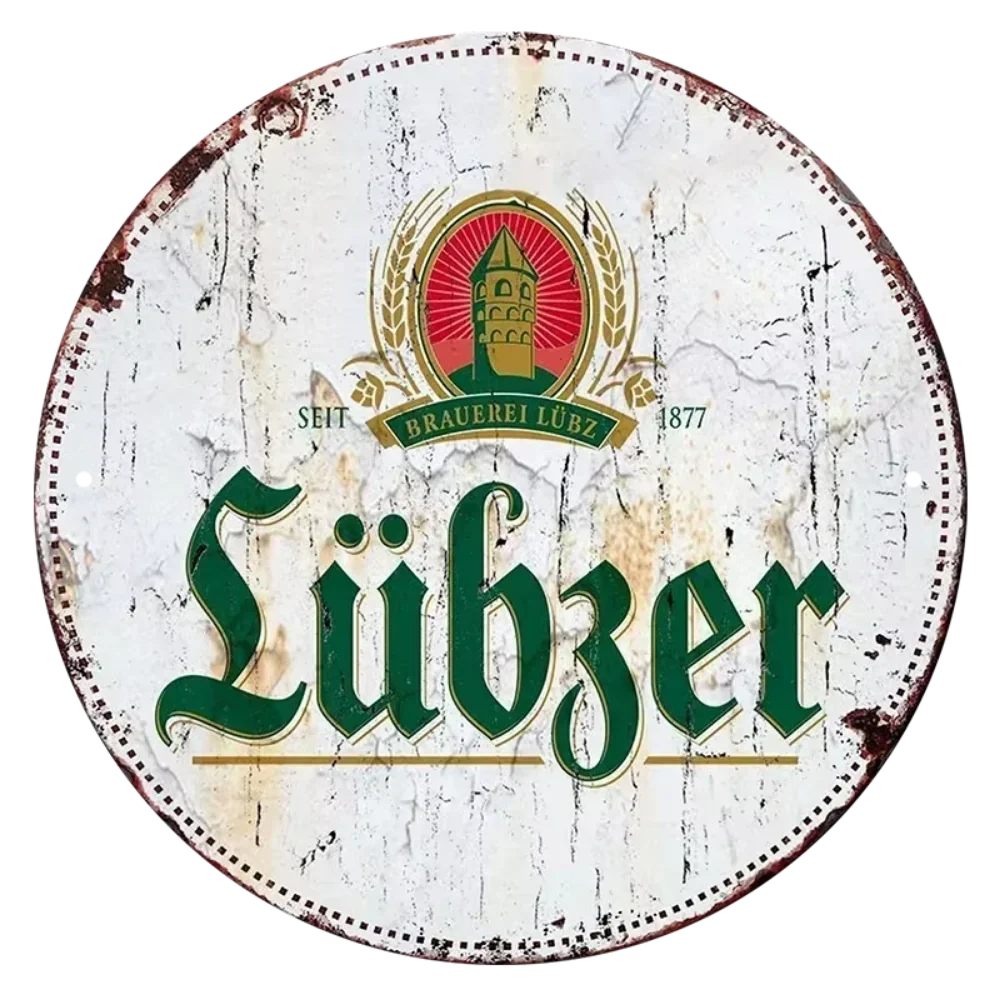 Beer Posters Retro Aluminum Beer Posters Round Metal Signs Ideal for Decorating Pub Bar Club or Man Cave with Vintage Charm and Style