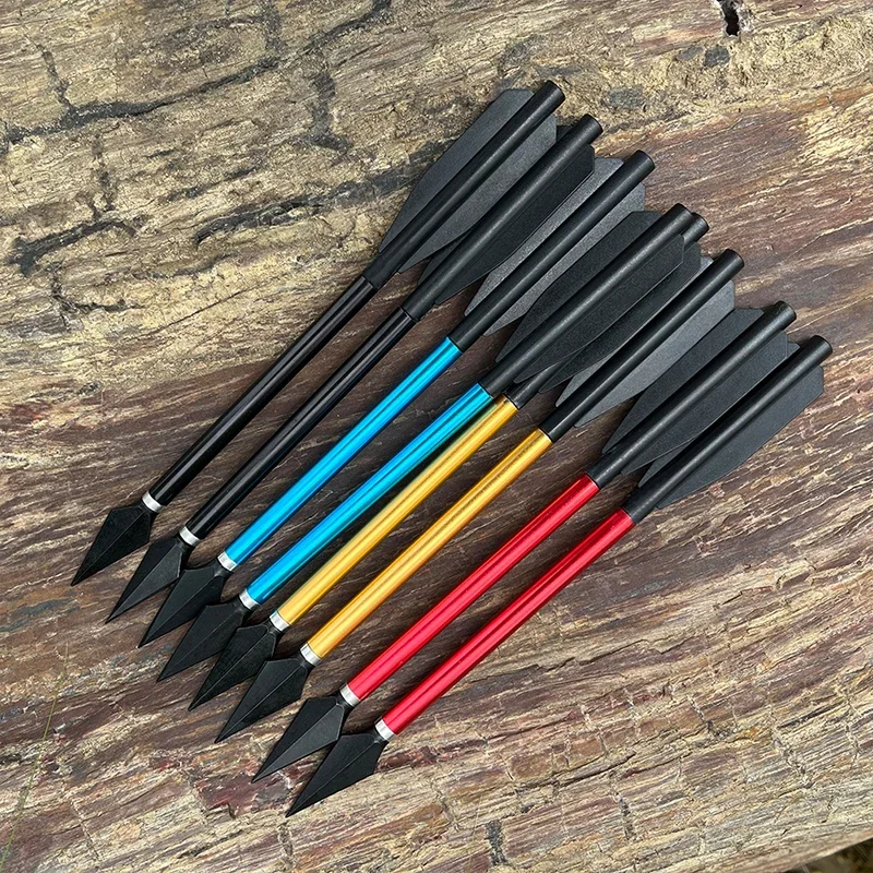 Aluminum Shaft Archery Bolts with Replaceable Broadhead Tips for Outdoor Hunting and Shooting