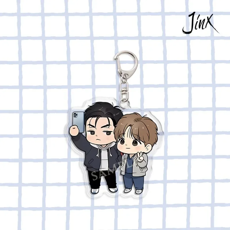 Kim Dan Joo Jaekyung Anime KeyChain Jinx Men Key Chain for Women Fashion Print Bl Comic Figure Acrylic Keyring Pendant Gifts