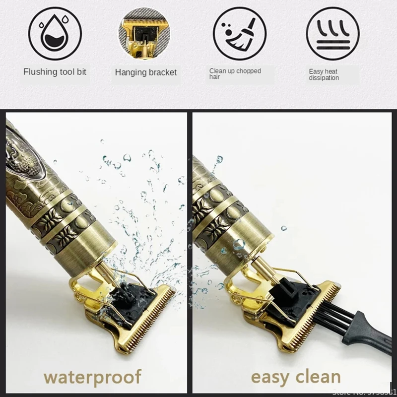 Factory Direct T9 Dragon Phoenix Buddha Head Hair Clipper Electric Clipper Razor Retro Oil Head Fader Hair Trimmer Shaver