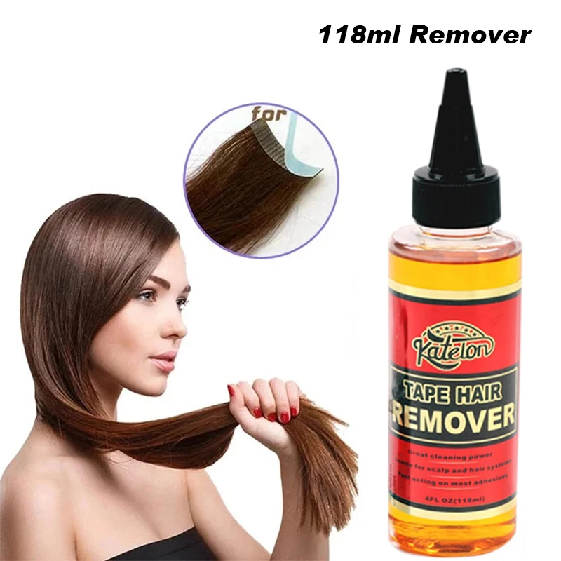 118Ml Tape Hair Remover Solvent Large Bottle Wig Glue Remover For Scalp Hair Systems Gentle Remover For Salon Fit Most Adhesives