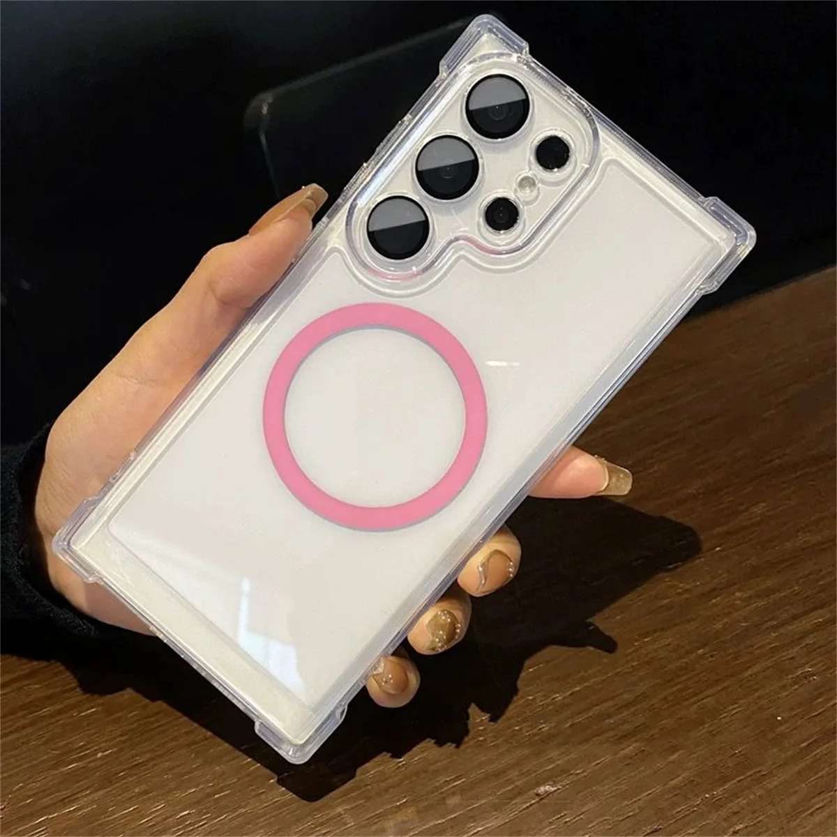 Transparent Armour Magnetic Case with Reinforced Shockproof Protection