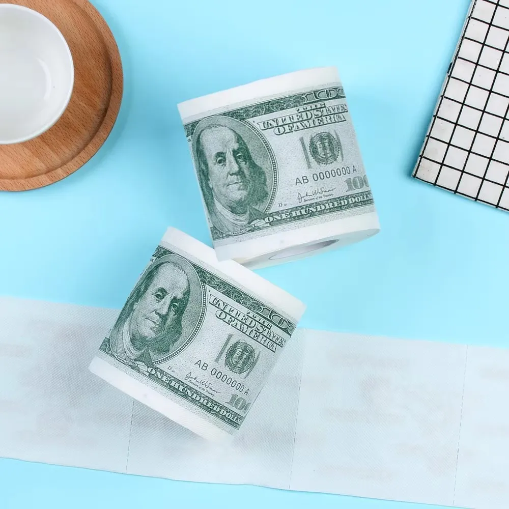 One Hundred Dollar Bill Toilet Paper Novelty Fun $100 TP Money Roll Gag Gift toilet paper