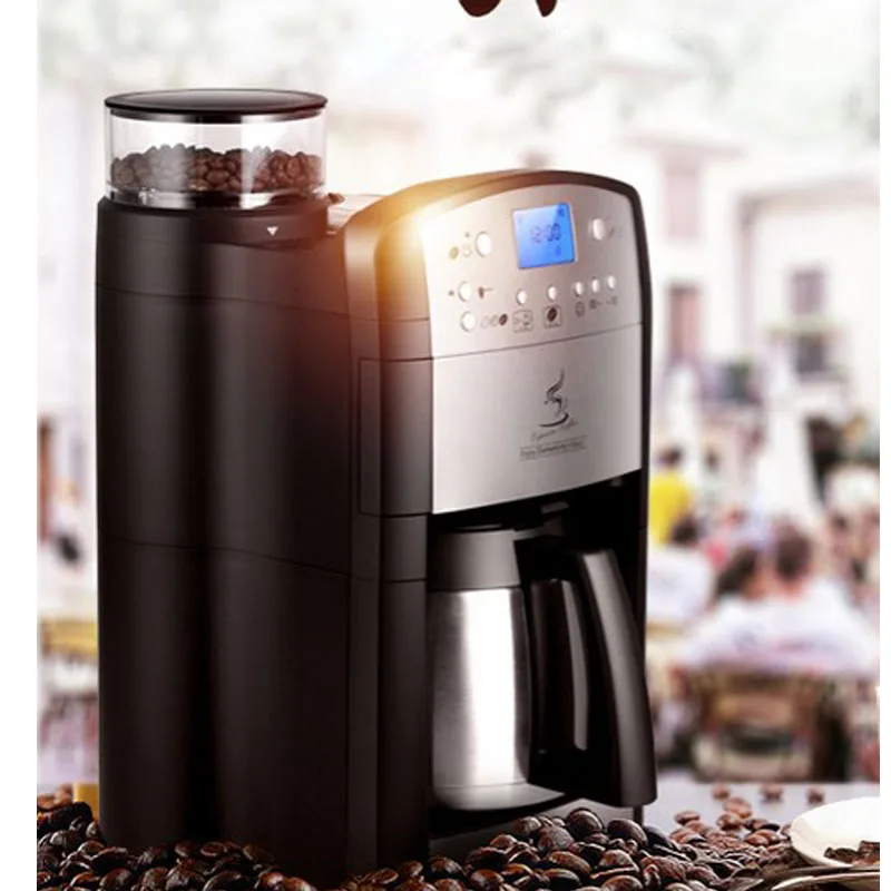 1-10 Tazze Cafe Macchina Da Caffè Americana Per La Macchina Da Caffè Per L'Home Office Macinare I Chicchi + Fare Il Caffè Macchina Per La Produzione D