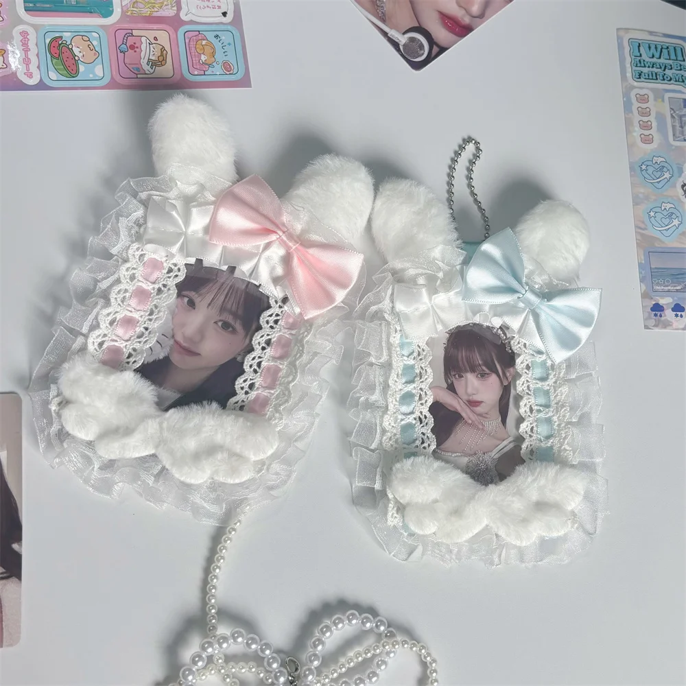 INS Style Photo Card Holder Student Card Storage Protective Cover Idol Photocard Holder Polaroid Mini Display Pendant Cover