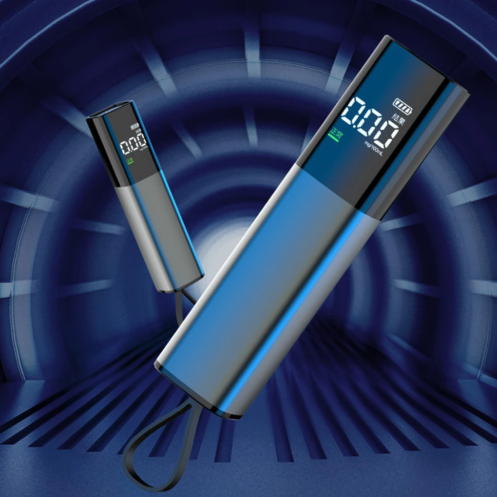 Alcohol Tester Professional High Sensitivity Breathalyzer Type-C Charging LED Display Portable Breathalyzer