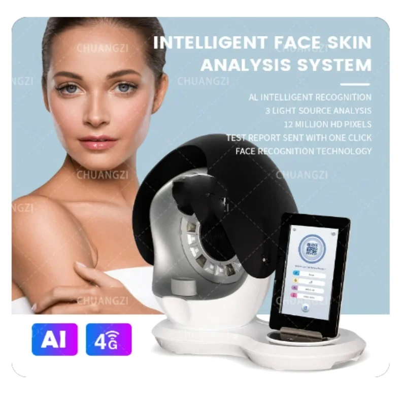 

EWEST анализатор кожи Интеллектуальный ИИ изображение прибор детектор волшебное зеркало 3D цифровая машина для анализа лица продукт