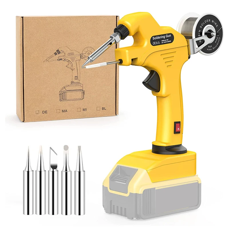 Pistola Per Saldatore A Batteria Per Batteria Agli Ioni Di Litio Dewalt 18V 20V Alimentazione Automatica Kit Pistola Per Saldatura A Preriscaldamento 