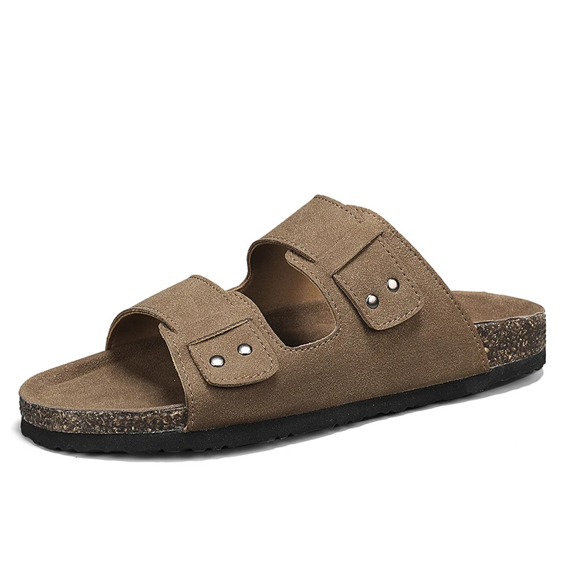Retro Cork Clogs For Men Breathable Summer Casual Sandals_voghion.com