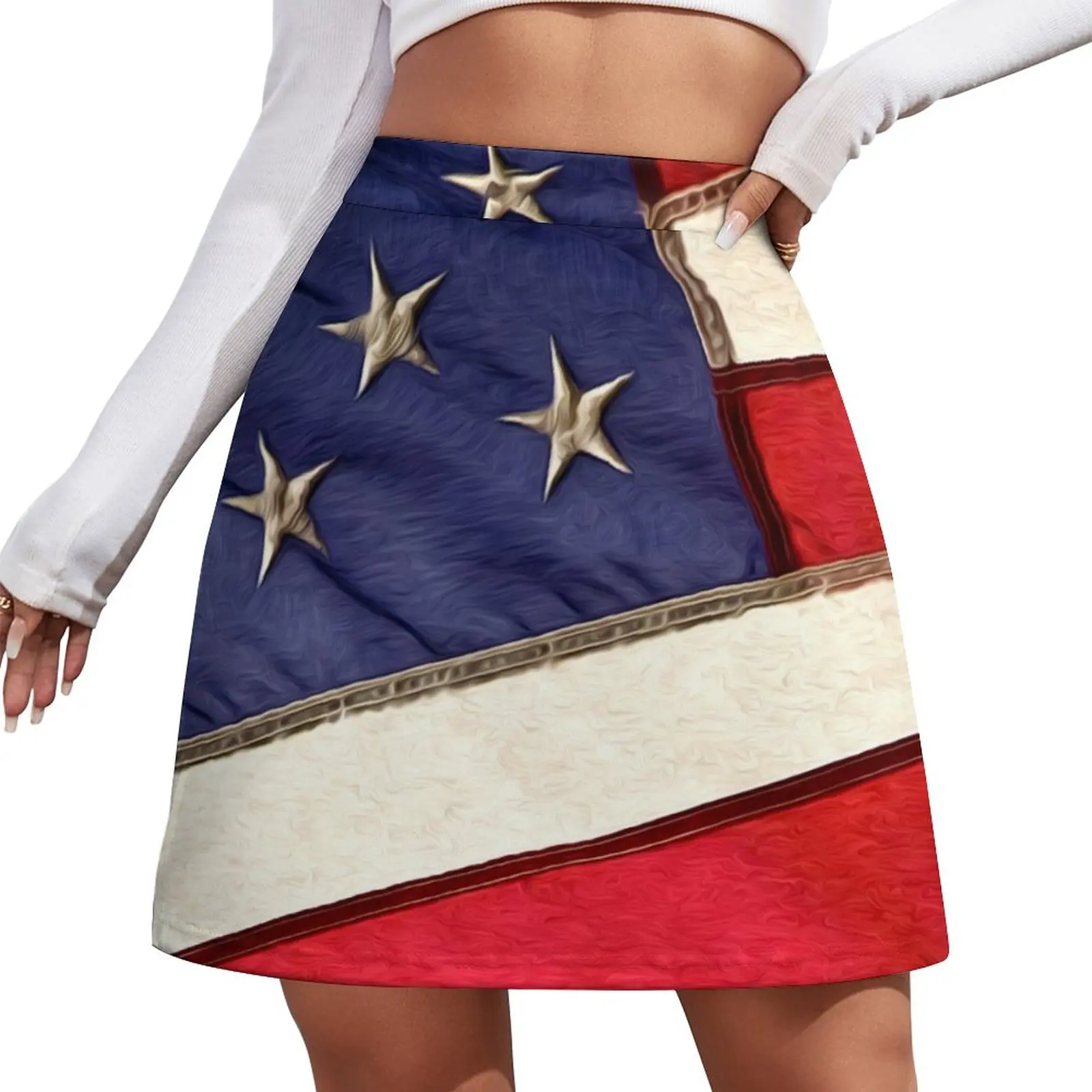 

Patriotic American Flag Mini Skirt korean women's clothes womens clothing Skirt pants