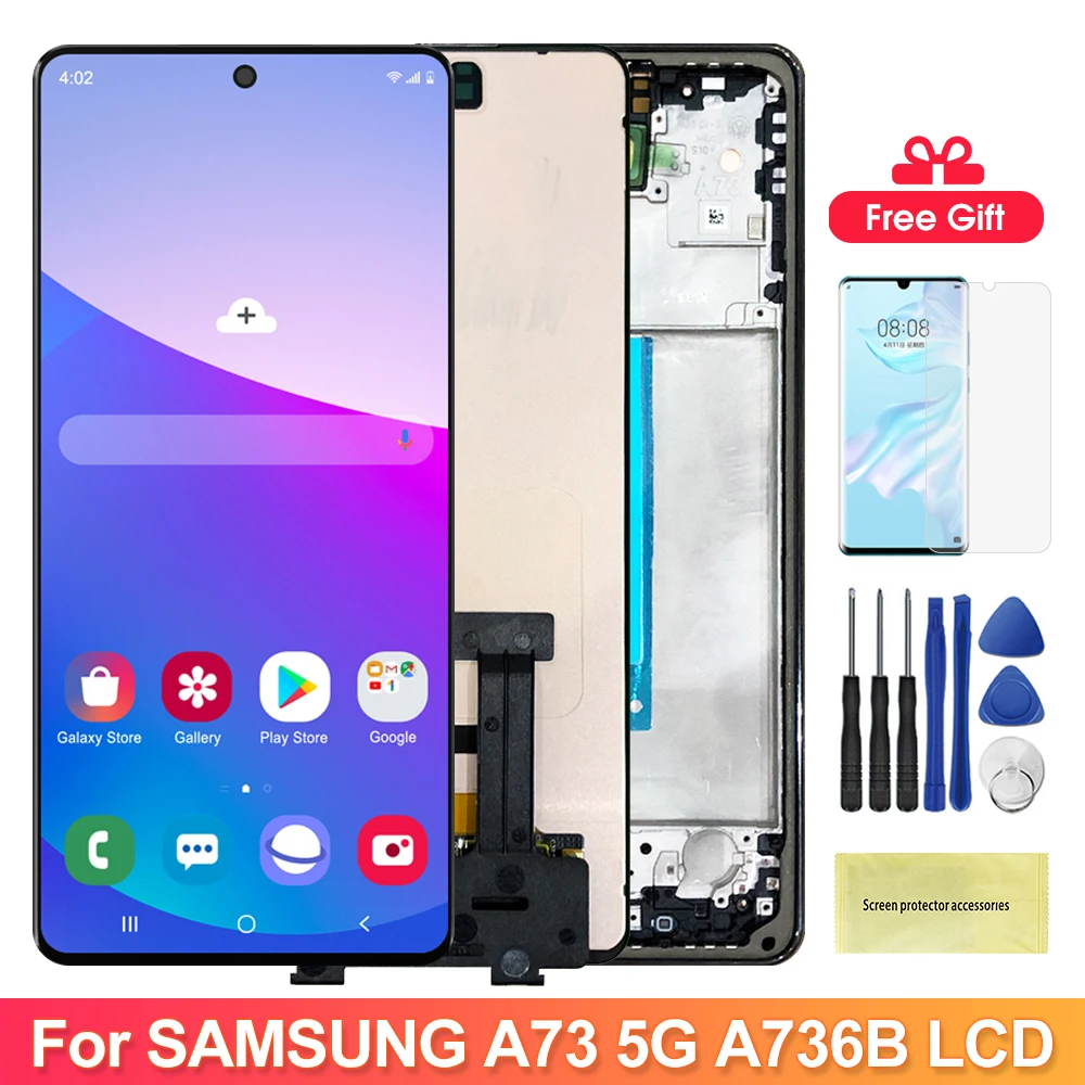 Super AMOLED A73 5G Screen for Samsung Galaxy A73 5G A736 A736B A736B 