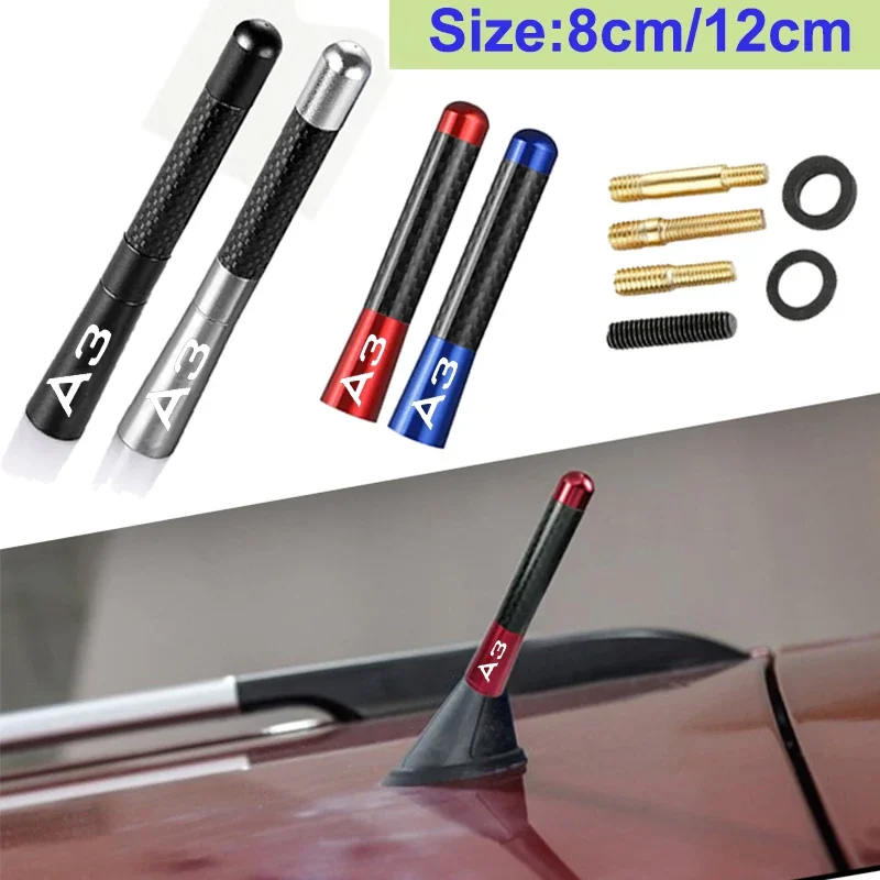 Support D'Antenne De Toit De Voiture Pour Audi, Radio Fm Am, Logo Horizon A5, A7, Q5, Q3, S3, S5, S7, A4L, A6L, Mini Antenne Automatique Courte, Acces