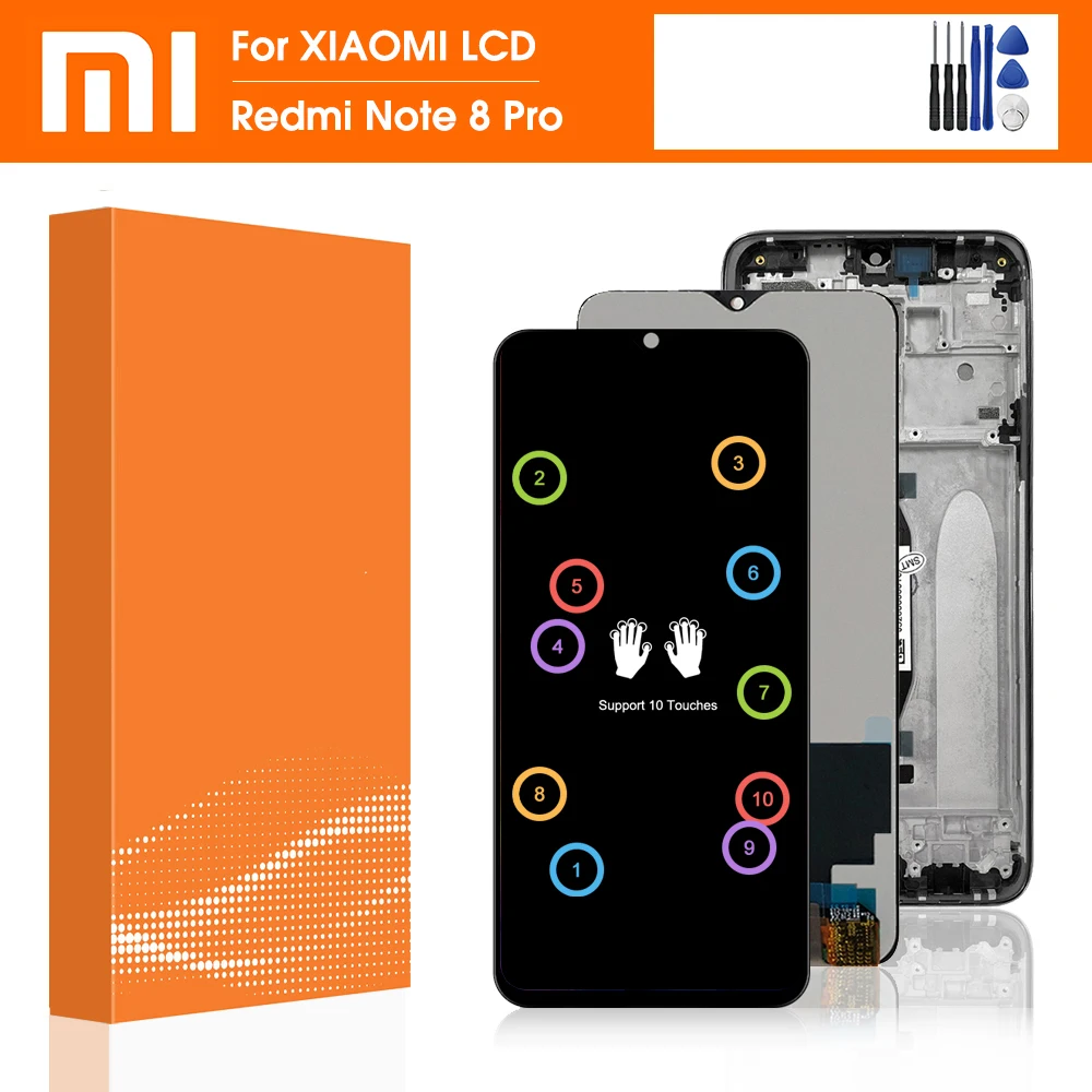 

Original For xiaomi Redmi Note 8 Pro display LCD touch screen Assembly replacement For redmi note 8 pro LCD M1906G7I Digitizer