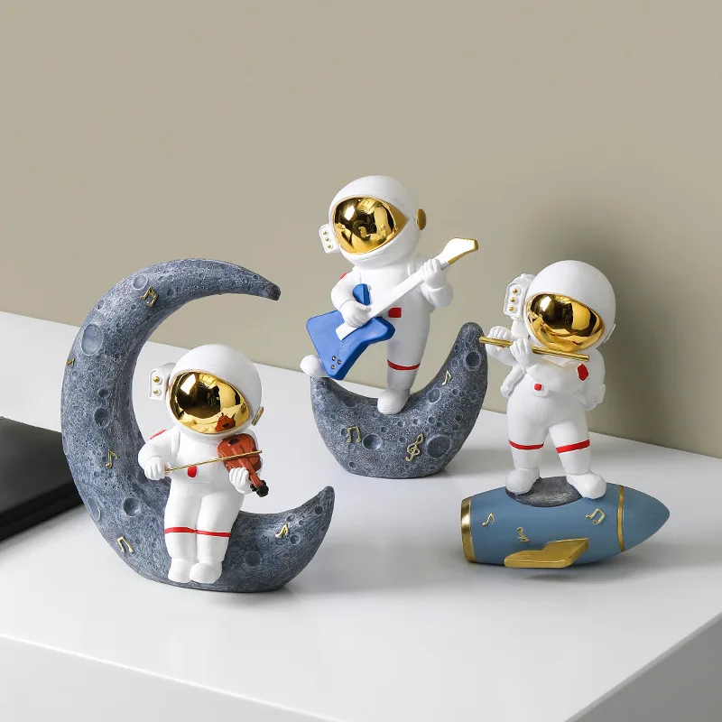 

Modern Style Home Decor Astronaut Band Figurines Living Room Table Ornaments Office Desk Accessories Resin Crafts Tv Cabinet