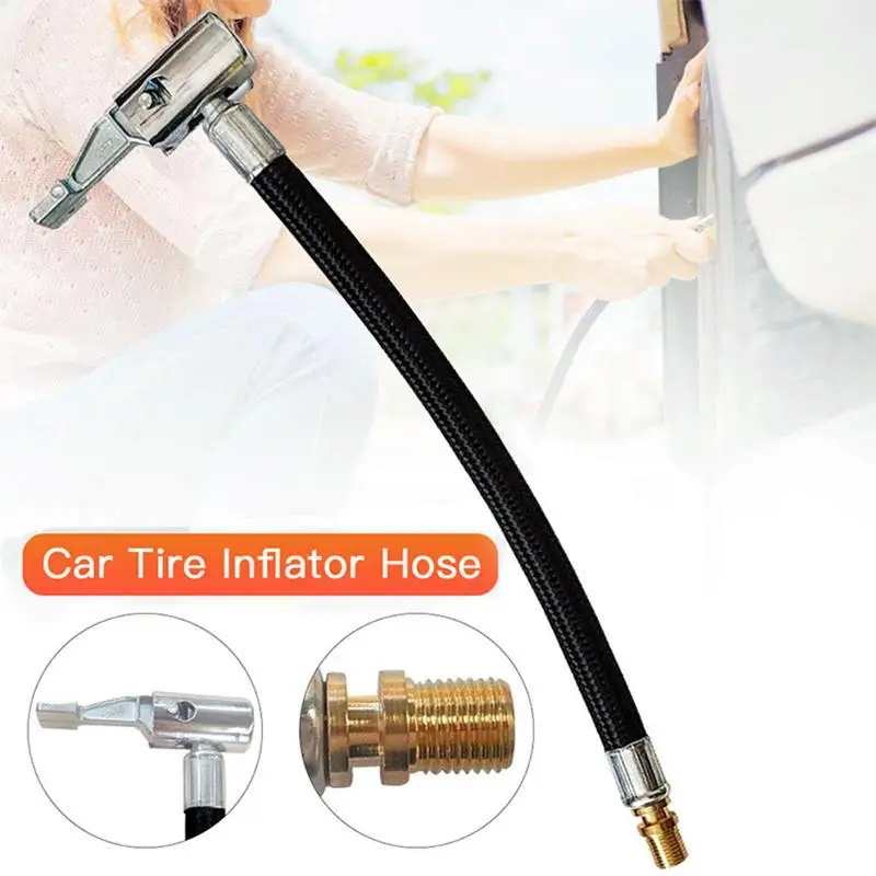 

Tire Inflator Nozzle Portable Inflatable Pump Connector For Tyre Air Chuck Compressor Hose Repair Valve Clip car tire inflator