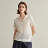 BC657 Luxury Brand Women's Clothing Fashion Ladies Knitted Pullover Linen Silk Polo Shirts Sweaters For Woman 4