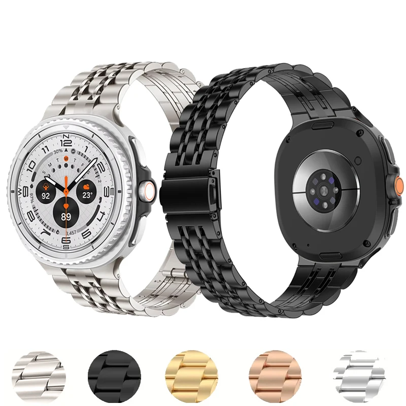Elegant Stainless Steel Metal Link Strap Bracelet