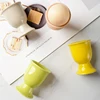 Ceramic Egg Cup Holders Macaron Color Creative Serving Cups Ins Style Egg Holder Cup Breakfast Banquet Eggs Base Kitchen Gadgets 5
