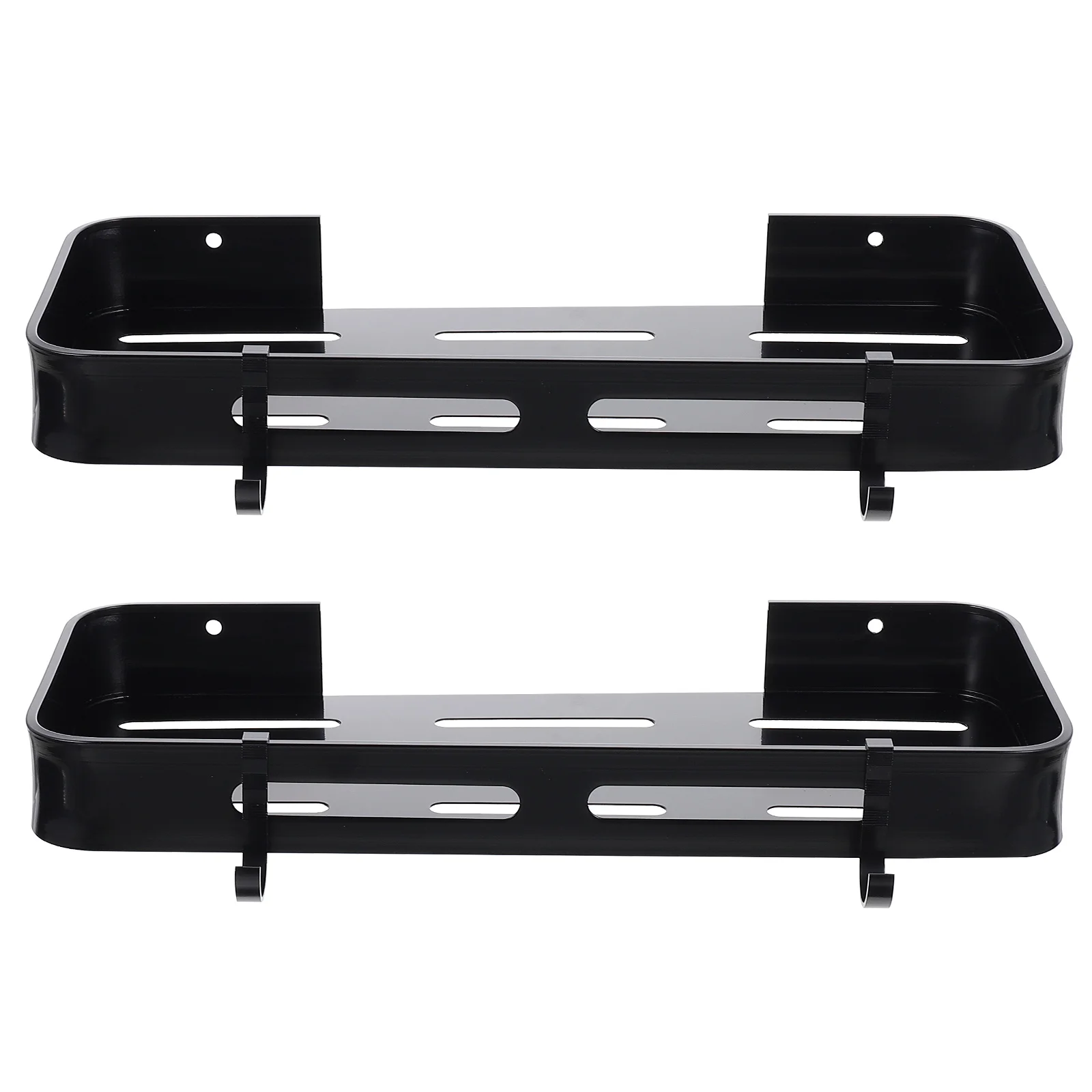 

2pcs Shower Shelf Adhesive Bathroom Shower Organizer Space Aluminum Rustproof Storage Basket Kitchen Racks for Washroom