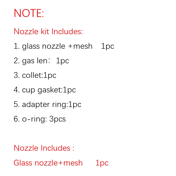Welding Cup Kit & Nozzle For 17 18 & 26 Series TIG Torch welding torch