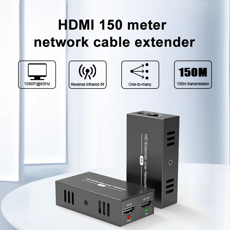 Extensor de Rede Ethernet ir 150m Rj45 Cat Interruptor Transmissor para Multi Receptor para Ps4 Laptop tv Rj45 - Image 5