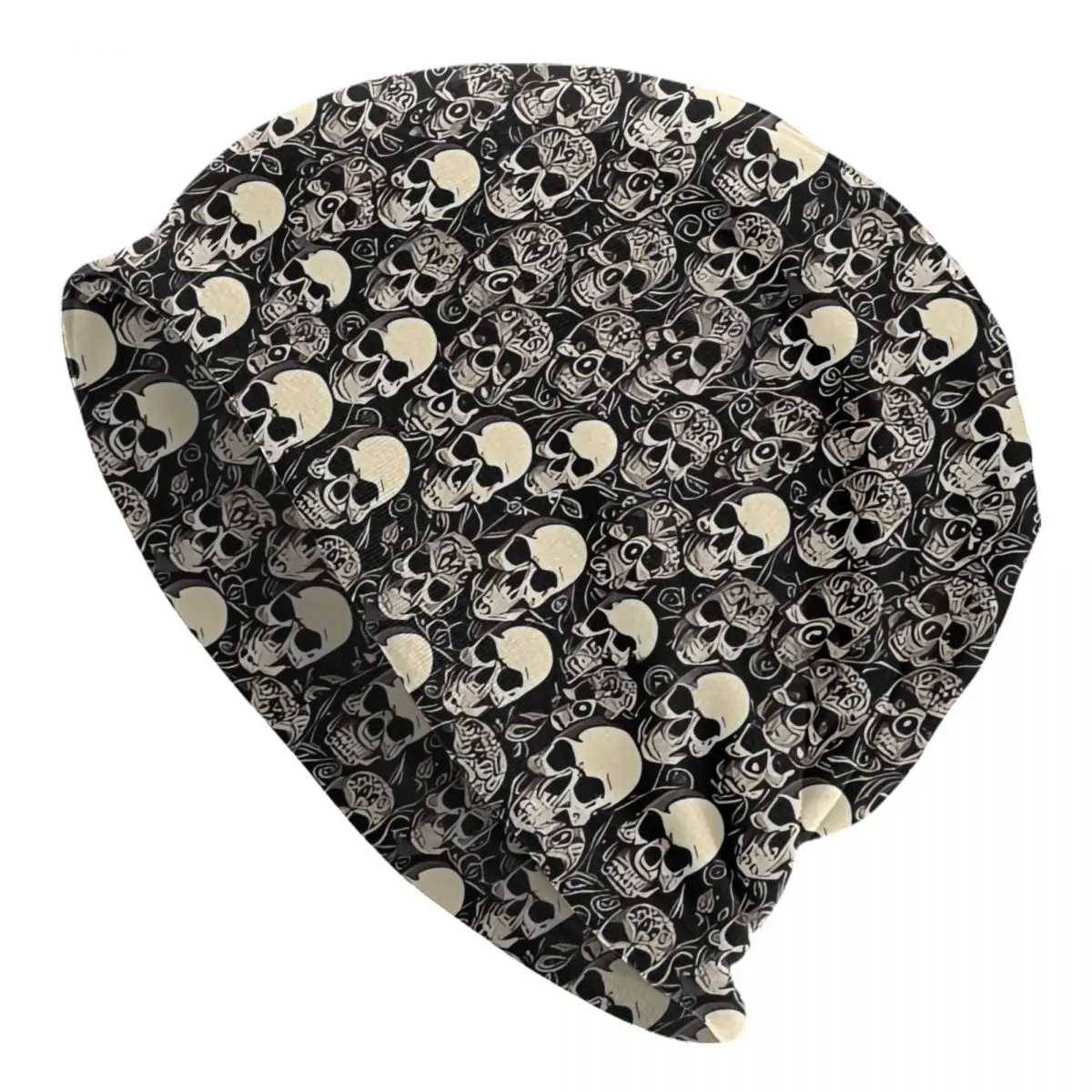 

Sea Of Skulls Pattern Bonnet Homme Outdoor Thin Skullies Beanies Caps For Men Women Creative Hats