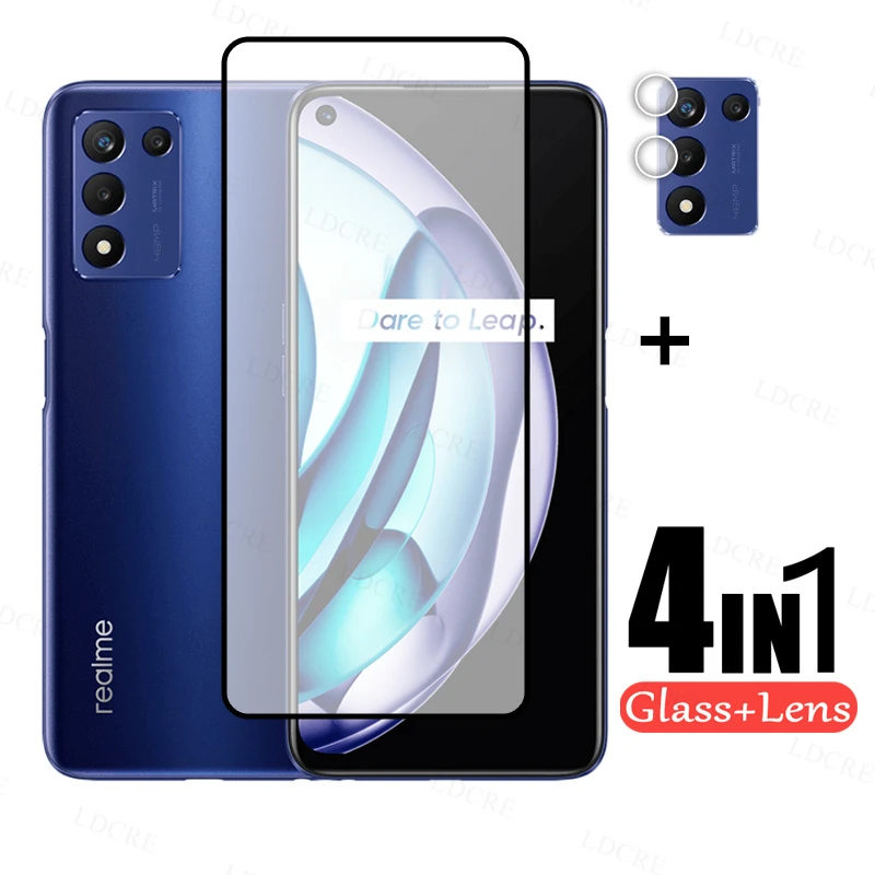 2Pcs Glass For Realme 9 5G Speed Glass Screen Tempered Full Glass For Realme 9 5G Speed Edition Camera Lens For Realme 9 5G Se
