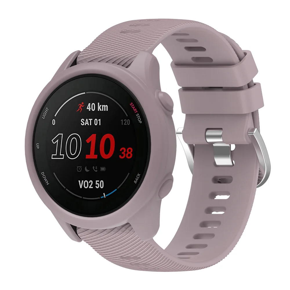 Versatile Soft Silicone 2-in-1 Watchband and Case Set - Single Color Wristband Replacement