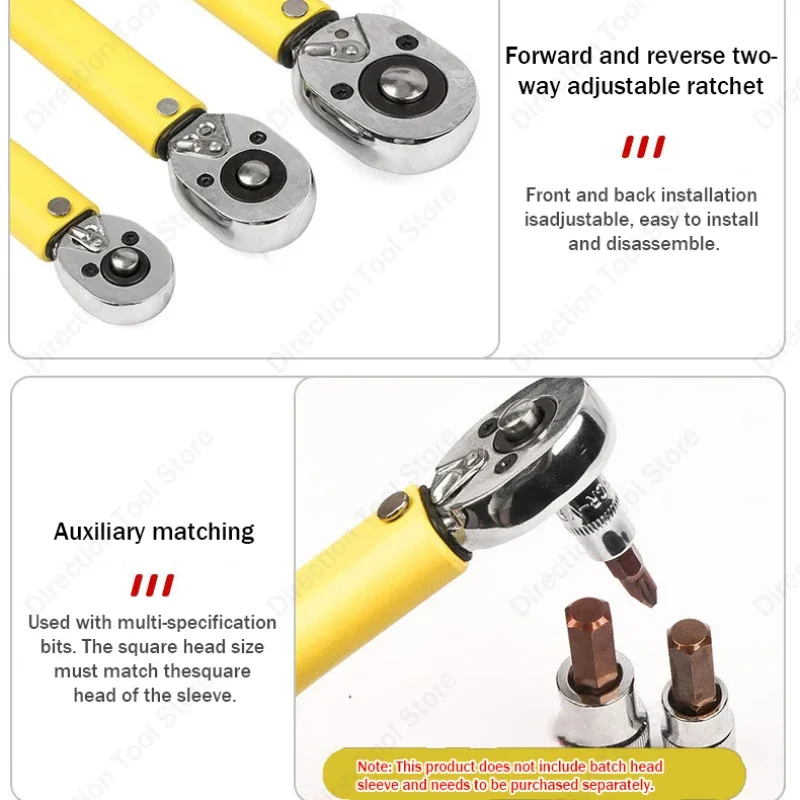 Torque Wrench 5-60/19-110/10-140N.m 3/8&rdquo; Bidirectional preset professional bicycle motorcycle car repair tool