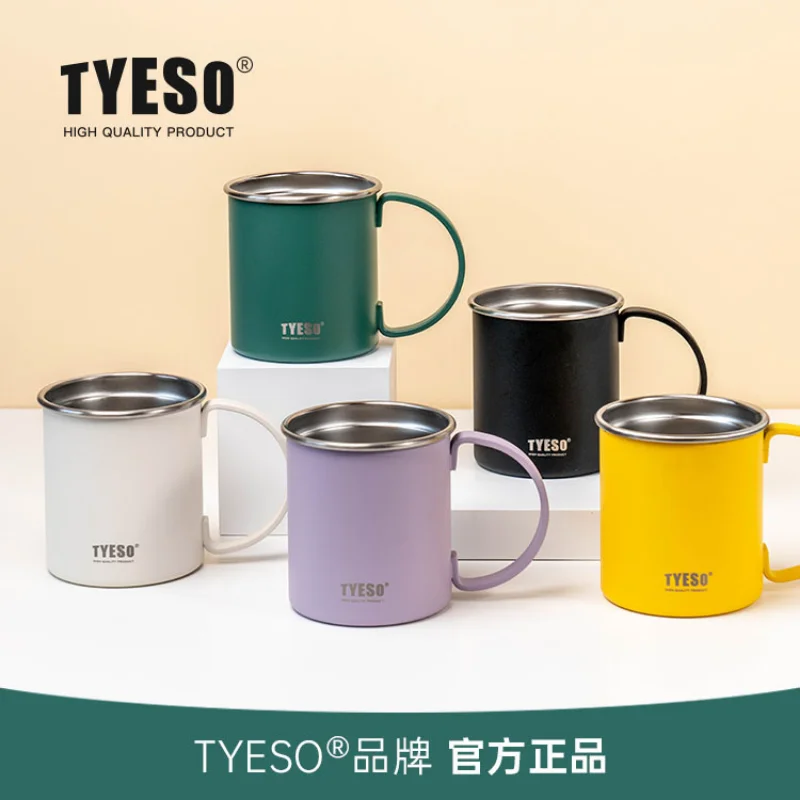 Custom 12oz 330ml Tyeso Mug Coffee Cup With Handle Thermal Bottle Creative  Thermos Tumbler for Men and Women Office Tea Cup - AliExpress