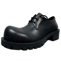 Big Toe Man Thick Bottom Derby Shoes Fashion Men Casual Bussiness Dress Shoe 2