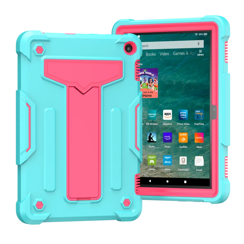 

Shockproof EVA Kickstand Stand Cover Case For Amazon Kindle Fire HD8 HD 8 2020 / HD8 HD 8 Plus 2020 8.0 Inch Shell Kids Tablets