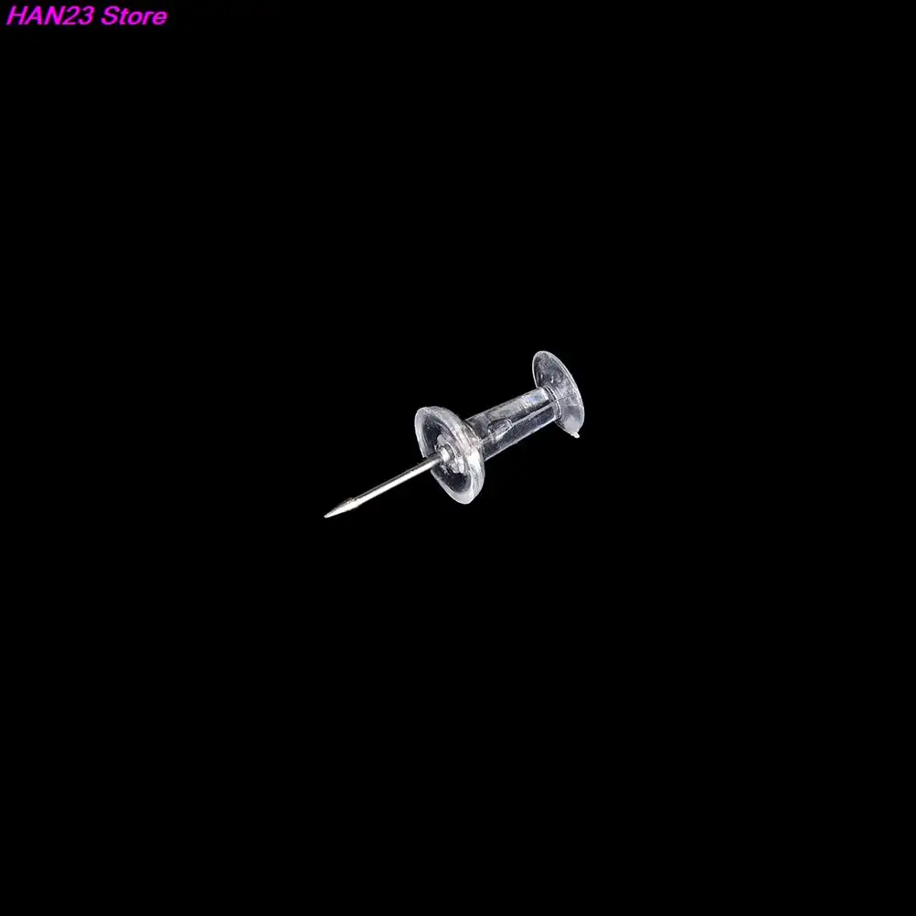 40pcs/set clear transparent plastic tacks push pins assorted making thumb tacks cork board office school stationery supplies push pins