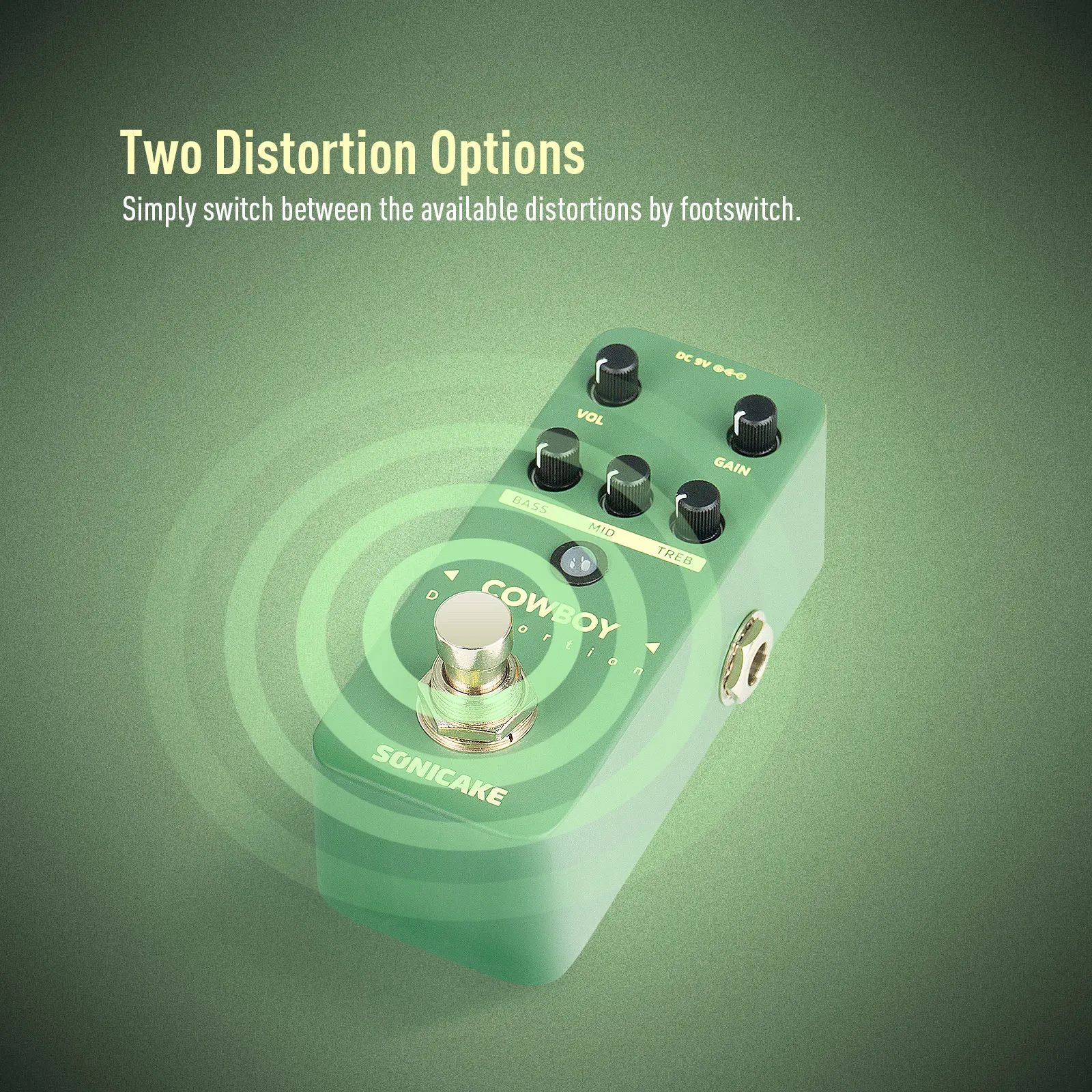 Cowboy Distortion High Gain Guitar Effects Pedal Two Modes Mid-frequency of The