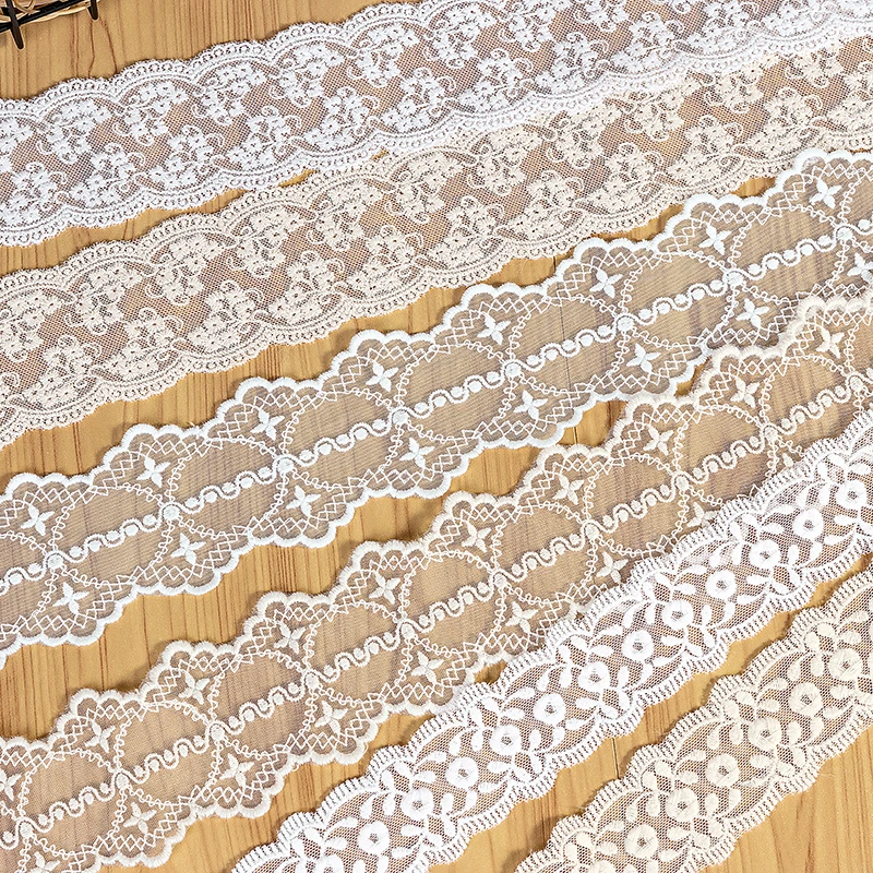 5Yards Stickerei Spitze Stoff Exquisite Wasser Löslich Mesh Spitze für Hand Kleidung Zubehör Garnituren Nähen – Detail 2