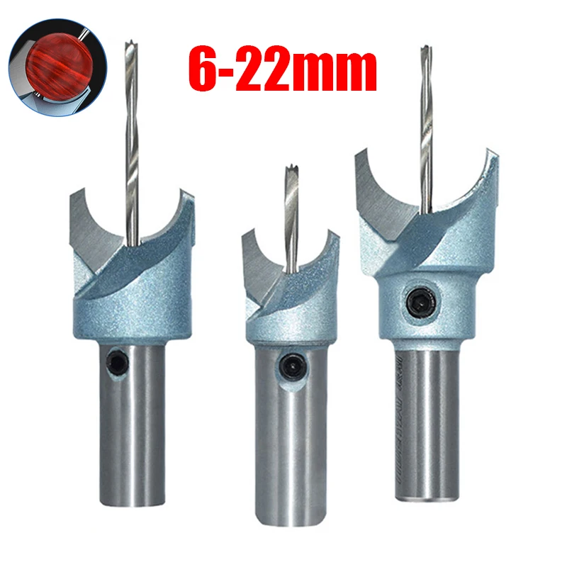 New 6-22mm Beads Drill Bit Carbide Ball Blade Woodworking Milling Cutter Molding Tool Beads Router Drills Bit Set Hand Tool