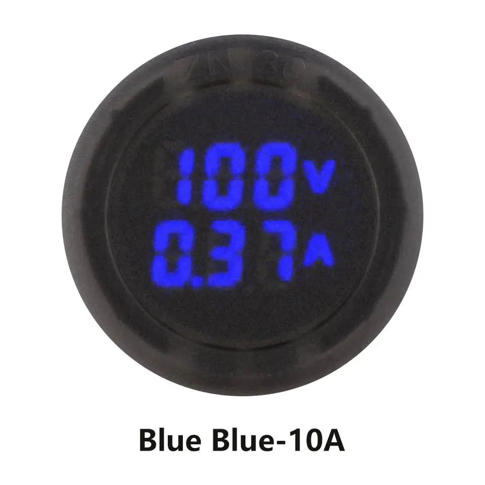 DC100V 1A 10A 50A 100A Digital Voltmeter Ammeter Circular Voltmeter Car Voltage Current Meter Volt Detector Tester Monitor Panel image 12