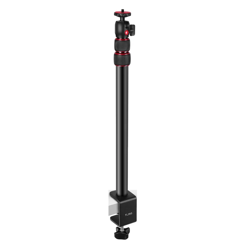 Camera Desk Mount Stand Adjustable 43-102Cm Telescopic C Clamp Table Light Stand 1/4 Inch Screw For Camera