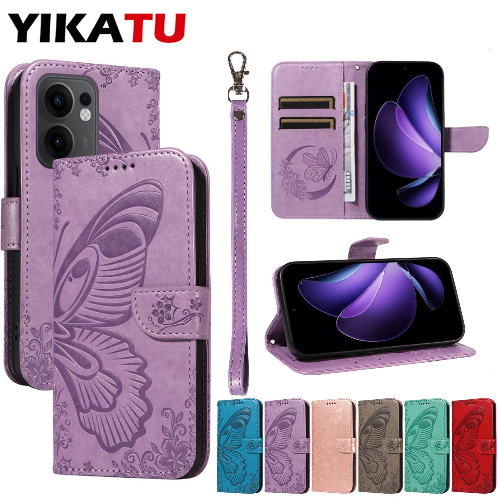 Premium Magnetic Kickstand Wallet Leather Phone Case