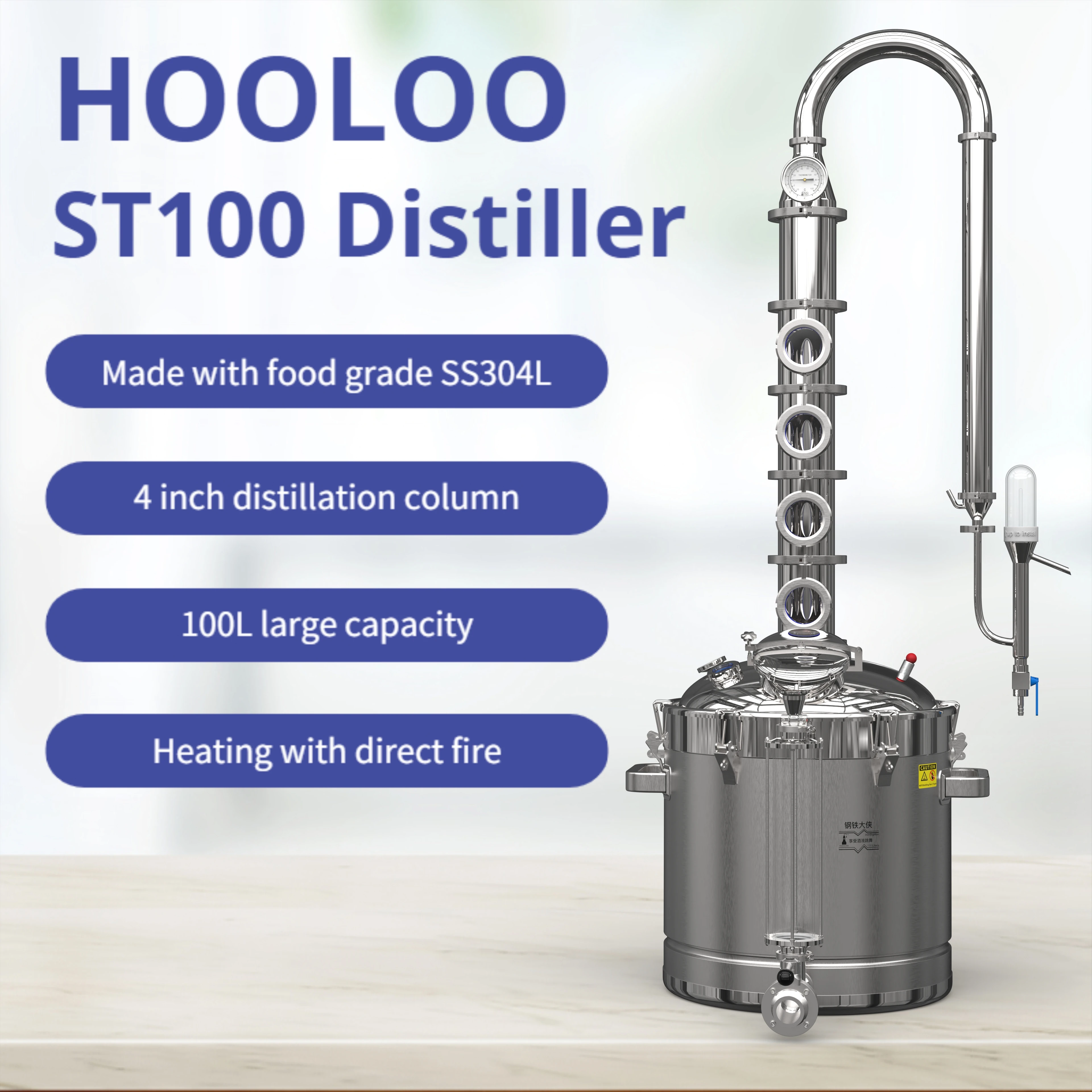 100~500 L Home Distilling Distillery Alcohol Still Distillation